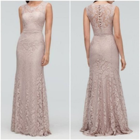 Watters Dresses & Skirts - Watters 9253 Lynn Bridesmaid All Over Lace Dress Light Blush Pink